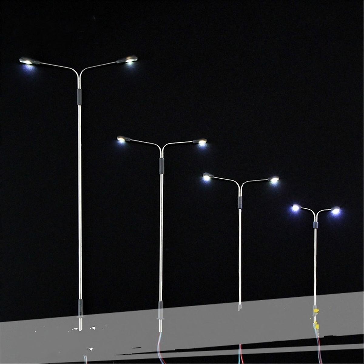 5pcs Model Street Lamps Ho Scale 1:75 1:100 Black Model Layout Garden Lights Lamppost Landscape Light Model