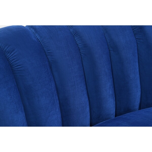 141'' Velvet Curve Sectional Sofa - 142