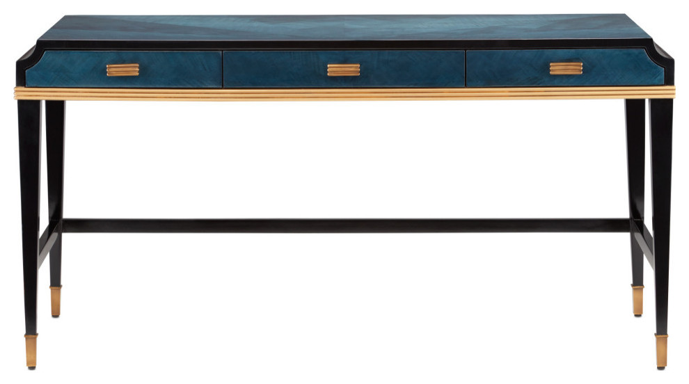 Kallista Large Desk   Contemporary   Accent Chests And Cabinets   by Currey  ampCompany  Inc.  Houzz