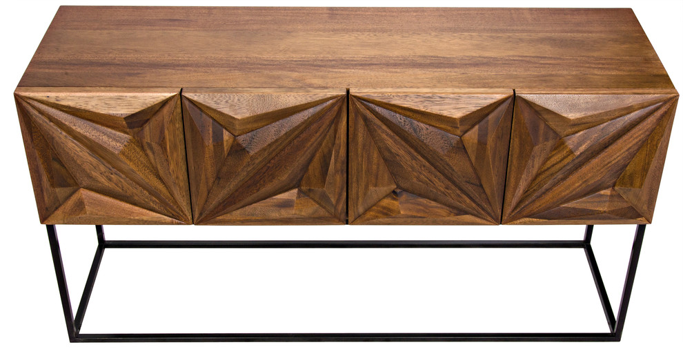 Zurich Console  Dark Walnut   Industrial   Console Tables   by HedgeApple  Houzz