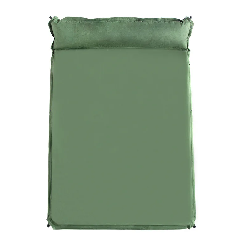 Outdoor thickened camping air cushion  suede sponge pillow  automatic inflatable cushion for two people  camping and picnic cush