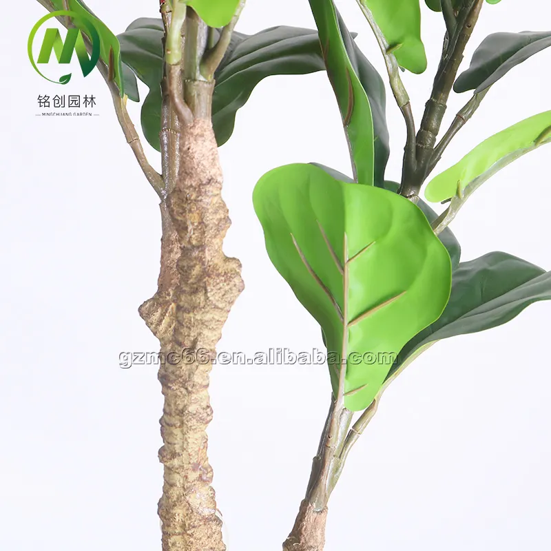 Artificial plants Fiddle Leaf Fig tree Plastic ficus banyan trees garden supplies for indoor outdoor decoration factory price