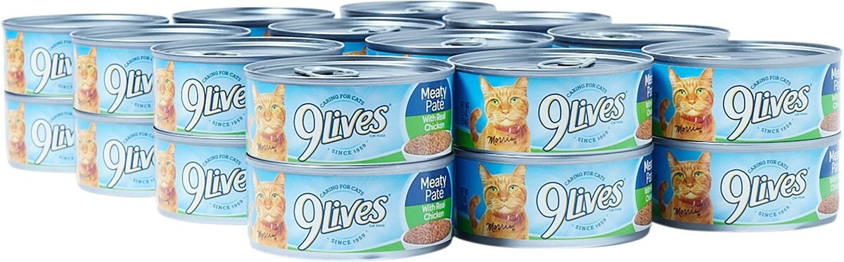 9 Lives Meaty Pate with Real Chicken Canned Cat Food