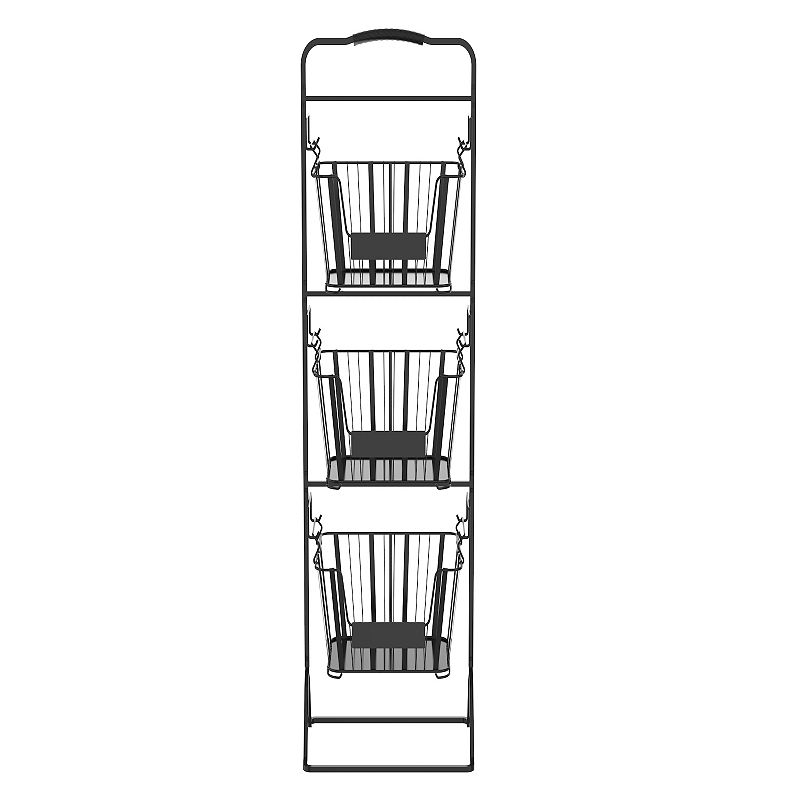 Oceanstar 3-Tier Metal Wire Storage Basket Stand with Removable Baskets