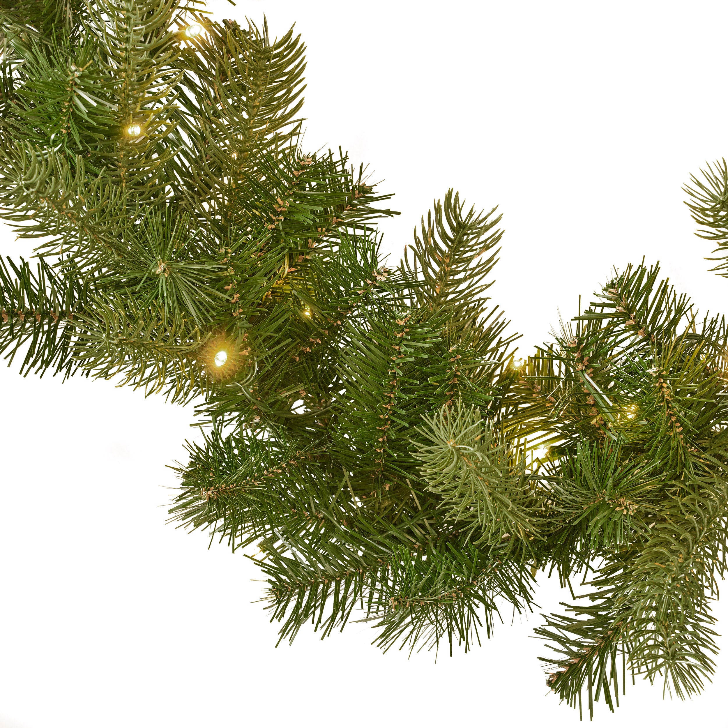 9-foot Mixed Spruce Pre-Lit Warm White LED Artificial Christmas Garland