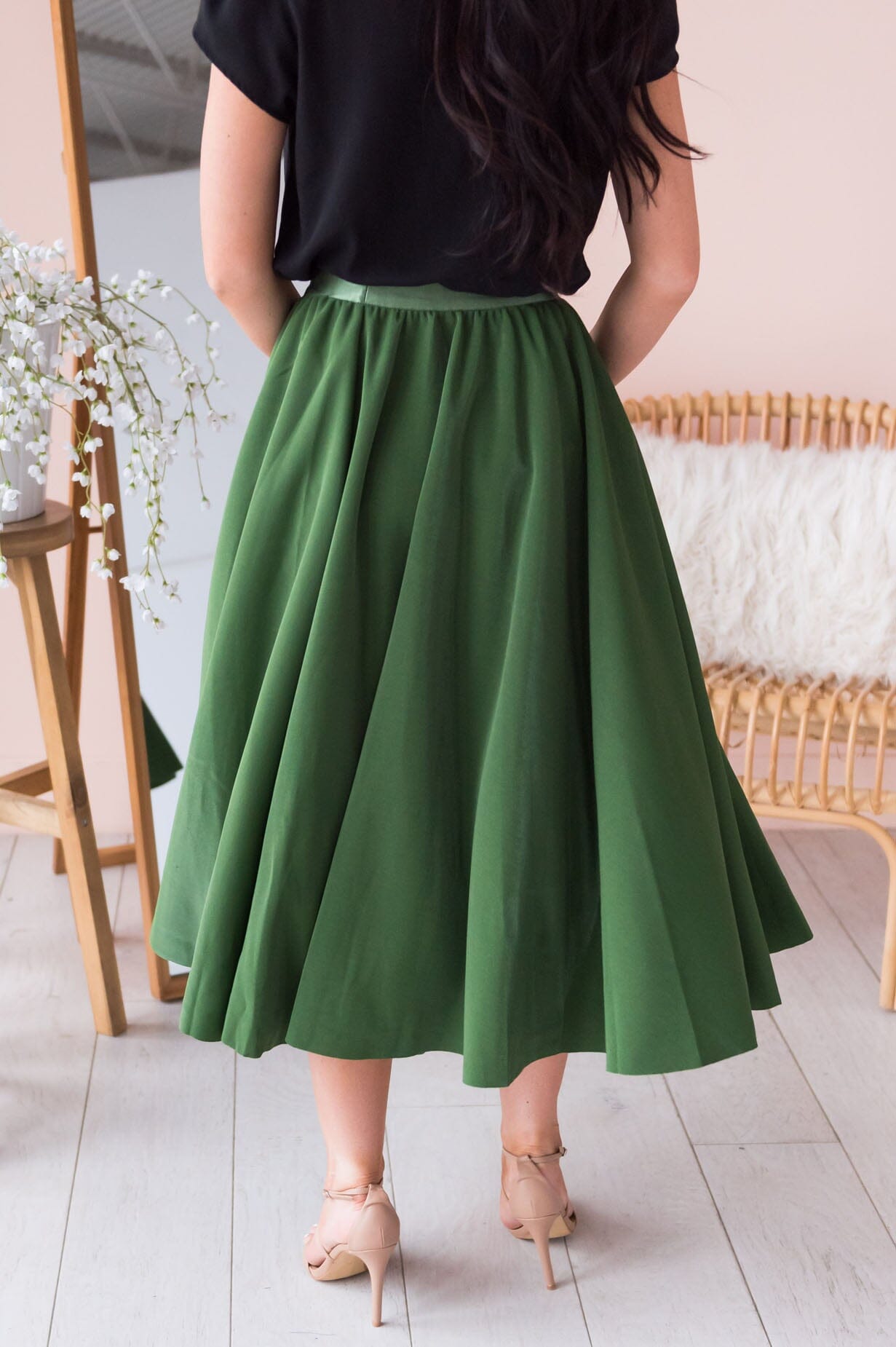 Full Of Charm Modest Circle Skirt