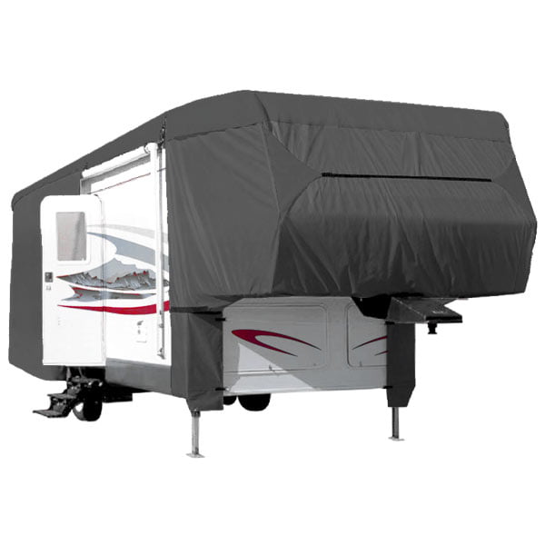 NEH Waterproof Durable Tear-Resistant 5th Wheel RV Motorhome Cover Fits Length 37'-41' Feet New Fifth Wheel Travel Trailer Camper Zippered Panels 500D Polyester Fabric