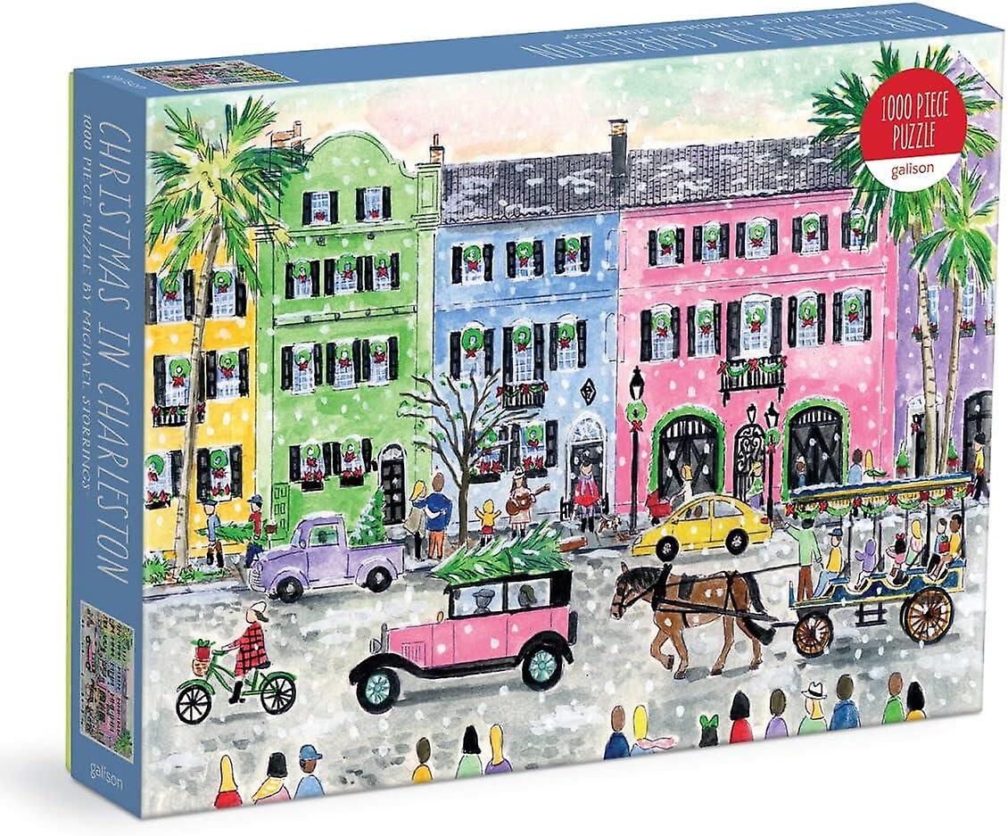 Galison Christmas in Charleston， Michael Storrings Jigsaw Puzzle (1000 Pieces)