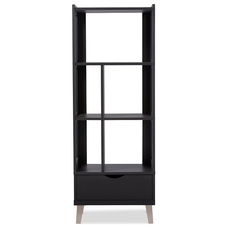 Baxton Studio Kalien Wood Leaning Bookcase