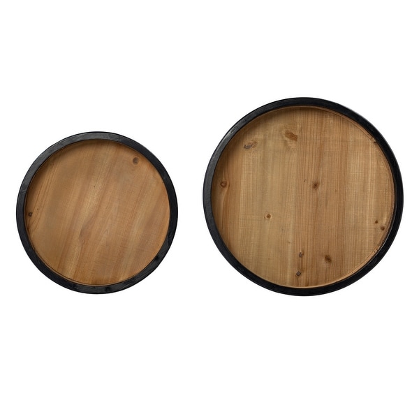 SEI Furniture Broadmont Round Accent Tables - 2pc Set