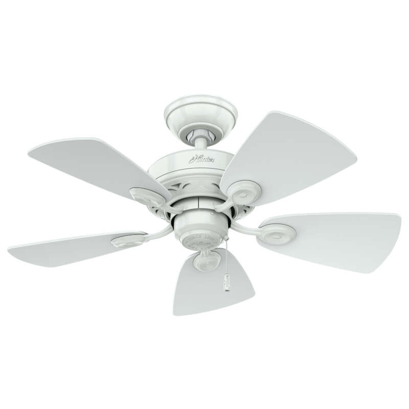 Hunter Watson 34 in. Snow White Incandescent Indoor Ceiling Fan