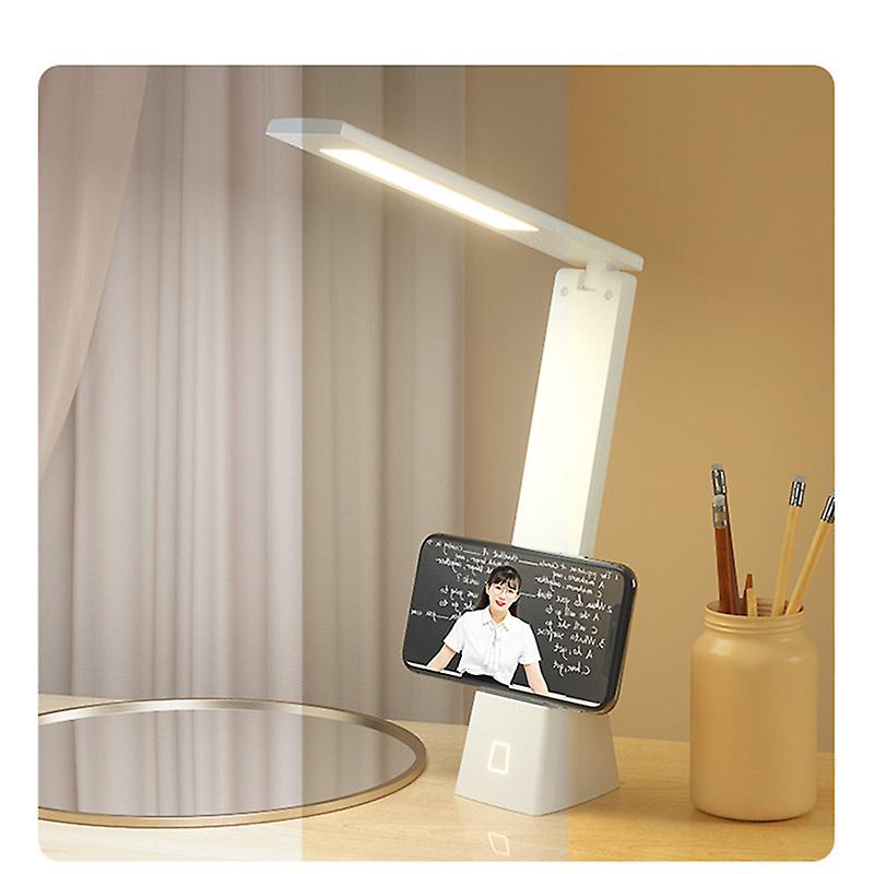 Study Led Desk Lamp For Student Dormitory Foldable Reading Lamp Rechargeable Stepless Dimmable 3-color Lighting Led Table Lamp