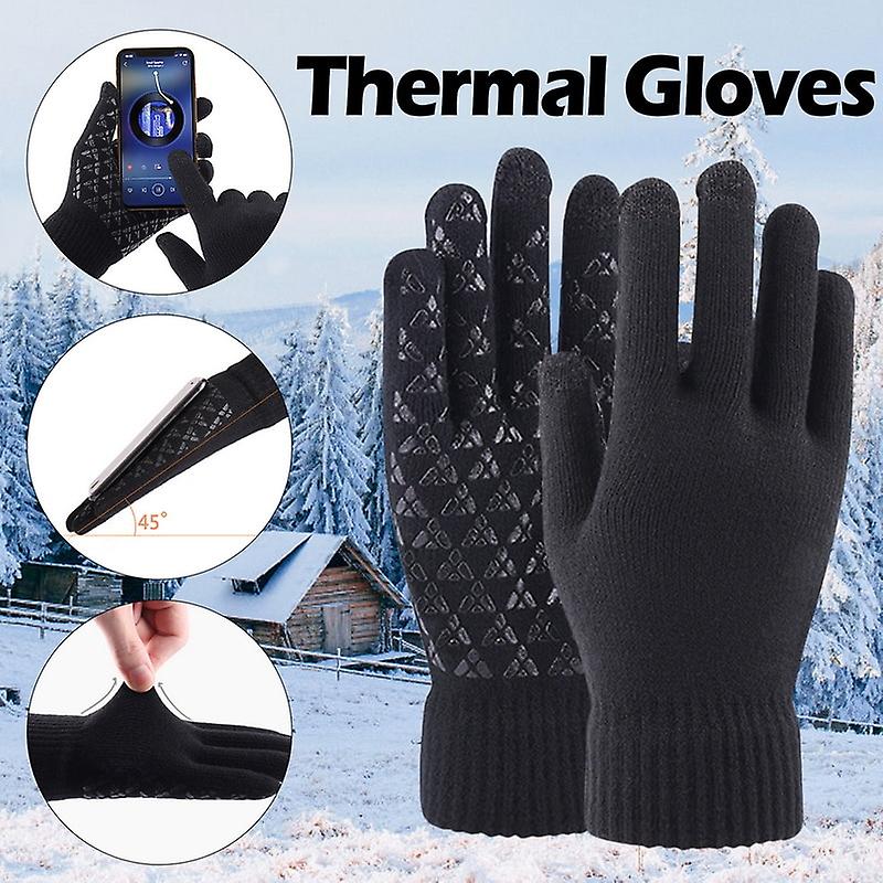 Winter Gloves For Men Women Touchscreen Warm Outdoor Cycling Driving Motorcycle Cold Gloves Unisex Windproof Non-slip Gloves