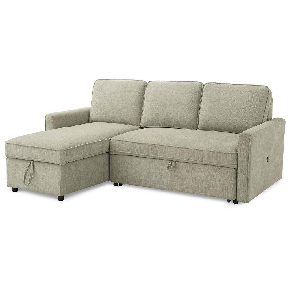 Signature Design by Ashley Kerle 2 Piece Sectional with Pop Up Bed  Hidden Storage and USB Port