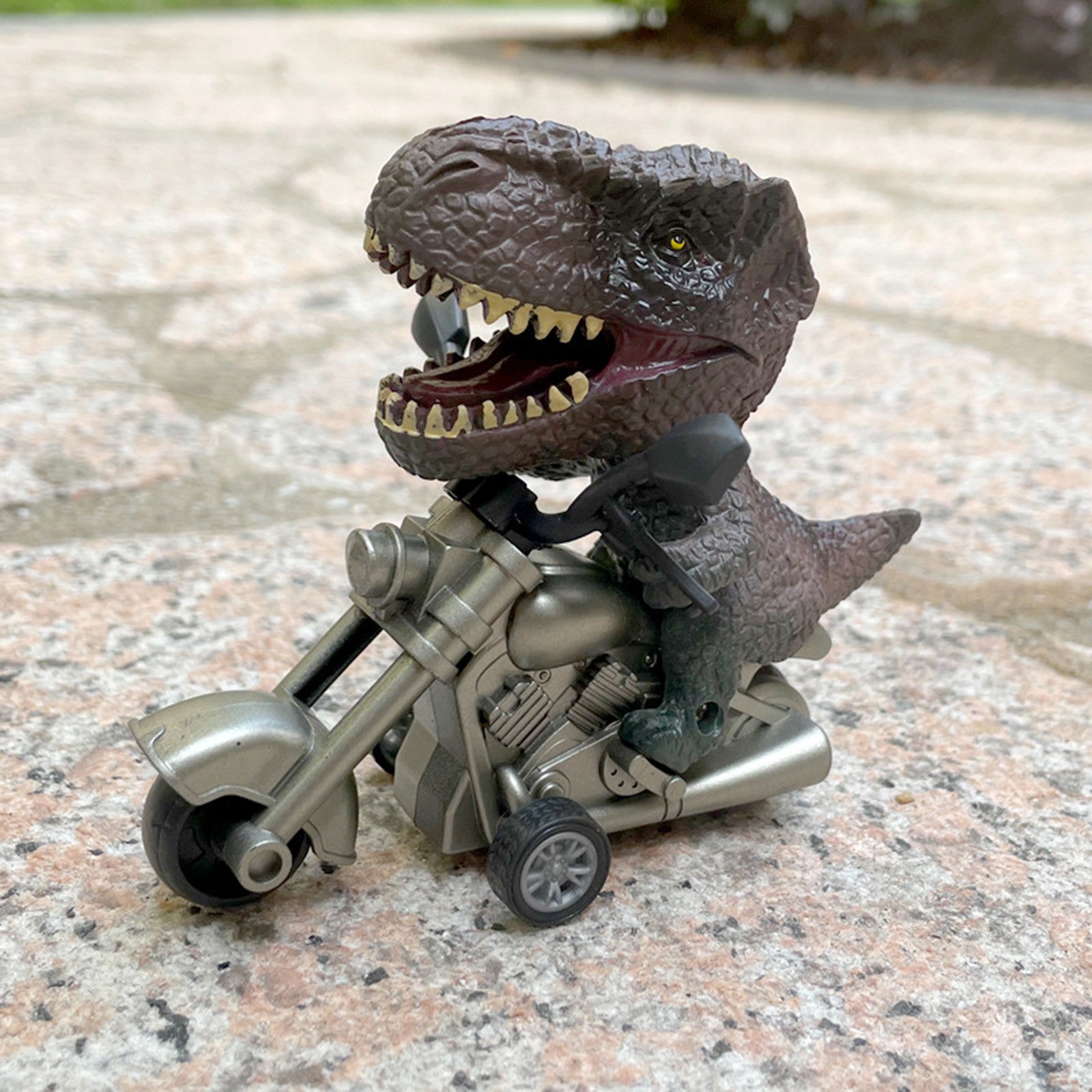 Sehao Dinosaur Toy Cars Friction Powered Motorcycle Game And Monster Dino Toys For Boys Age 3 4 5 6 7 Plastic Car Model Brown