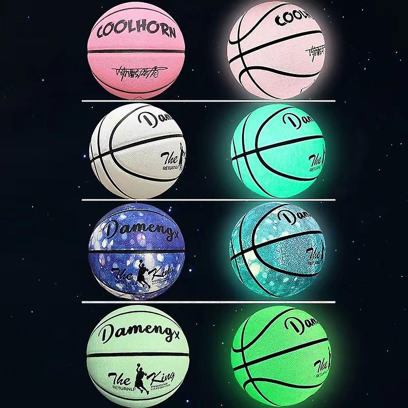 Size 7 Glowing Reflective Basketball Battery-free Light Up Basketball Glow
