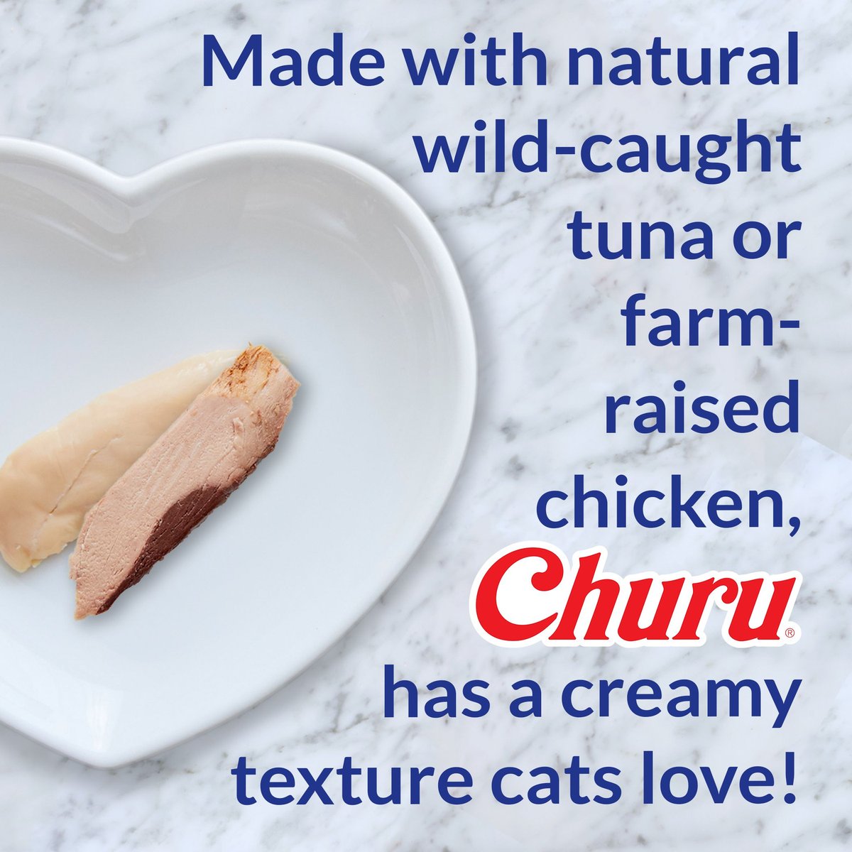 Inaba Churu Chicken with Salmon Recipe Creamy Puree Grain-Free Lickable Cat Treats