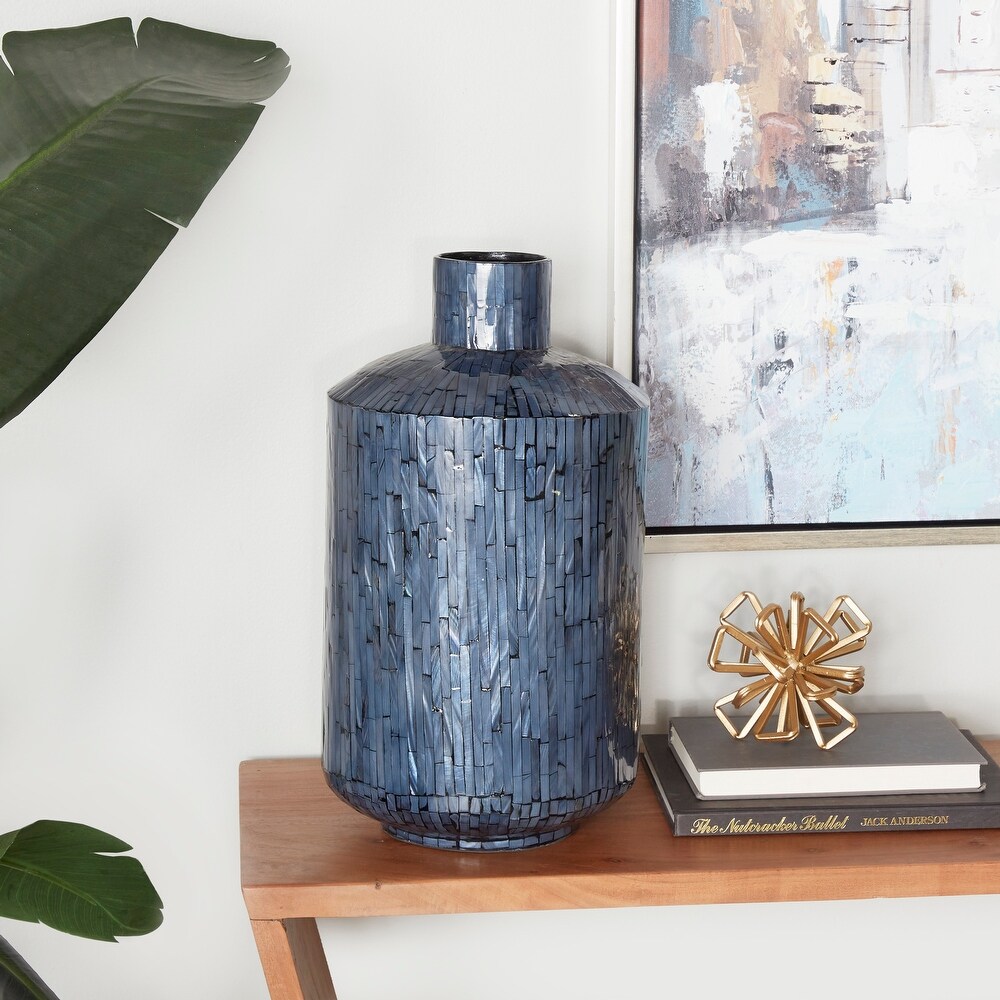 Blue Shell Contemporary Vase