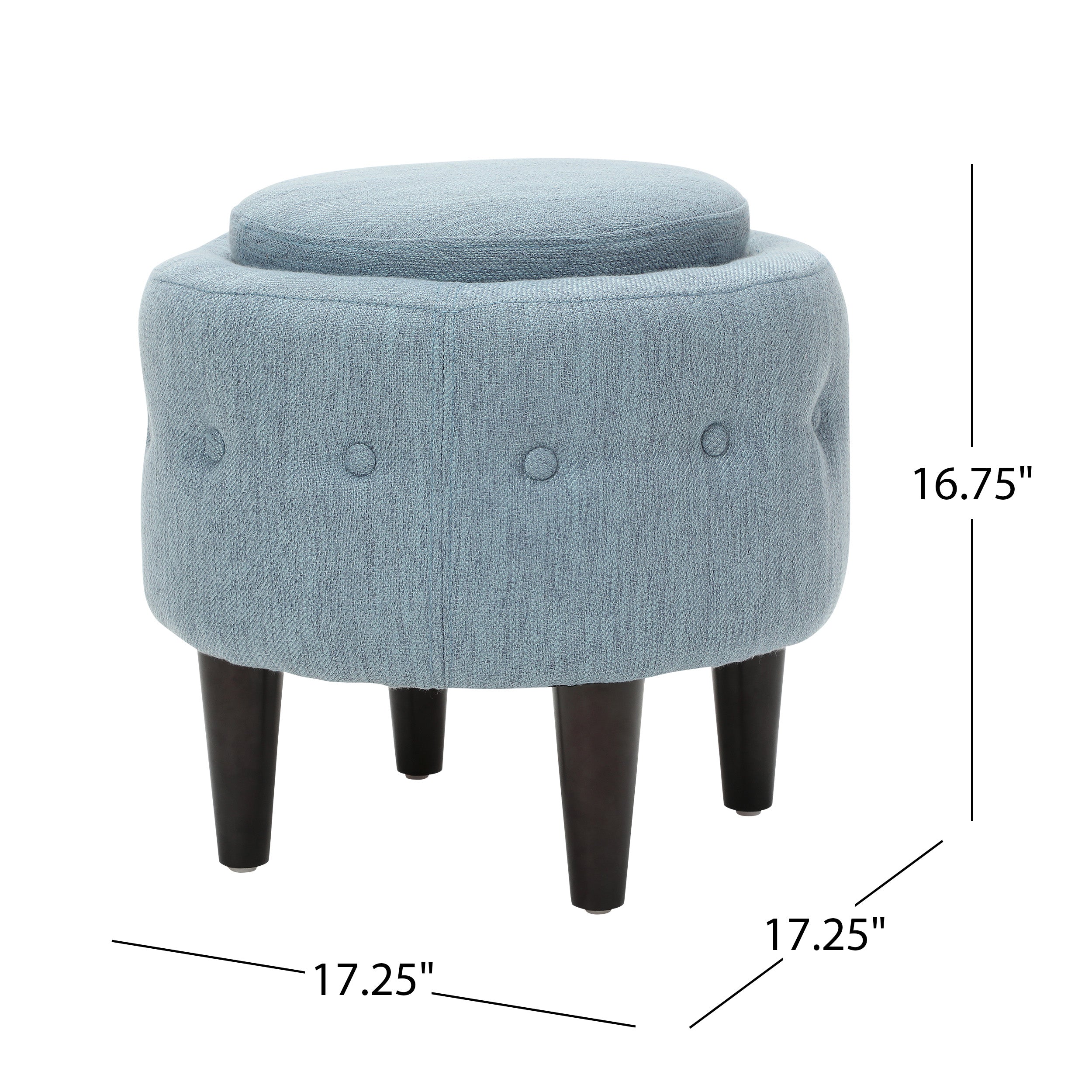 Noble House Beihoffer Chair & Ottoman Sets, Light Blue