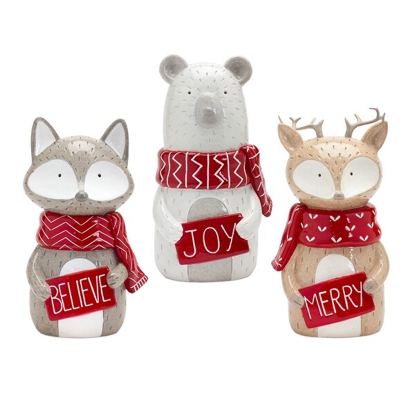 Animal w/Sign (Set of 3)