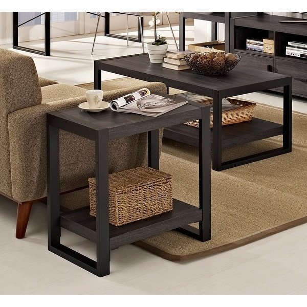 Middlebrook Hamilton 24-inch Charcoal Urban Blend Side Table