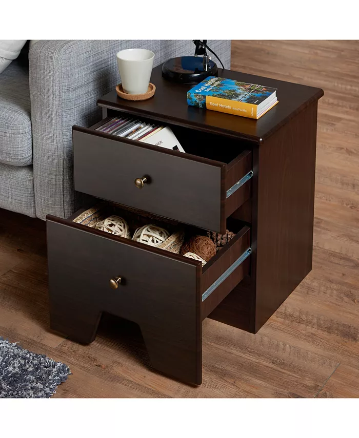 Furniture of America CLOSEOUT Puleo 2 Drawer End Table