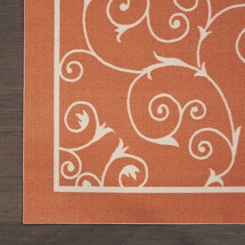 Nourison Home and Garden Scroll Indoor Outdoor Rug