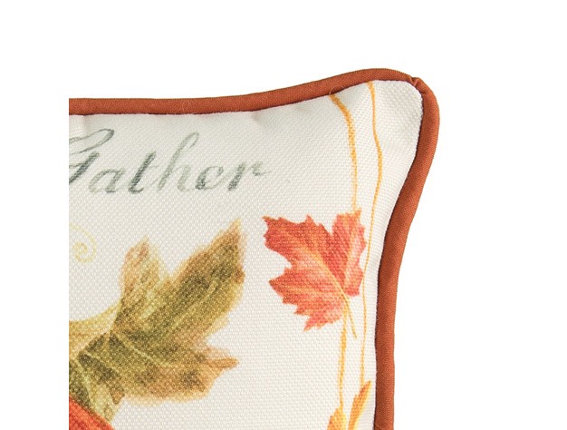 X 8 quot Gather Pumpkin Petite Printed Fall Throw Pillow