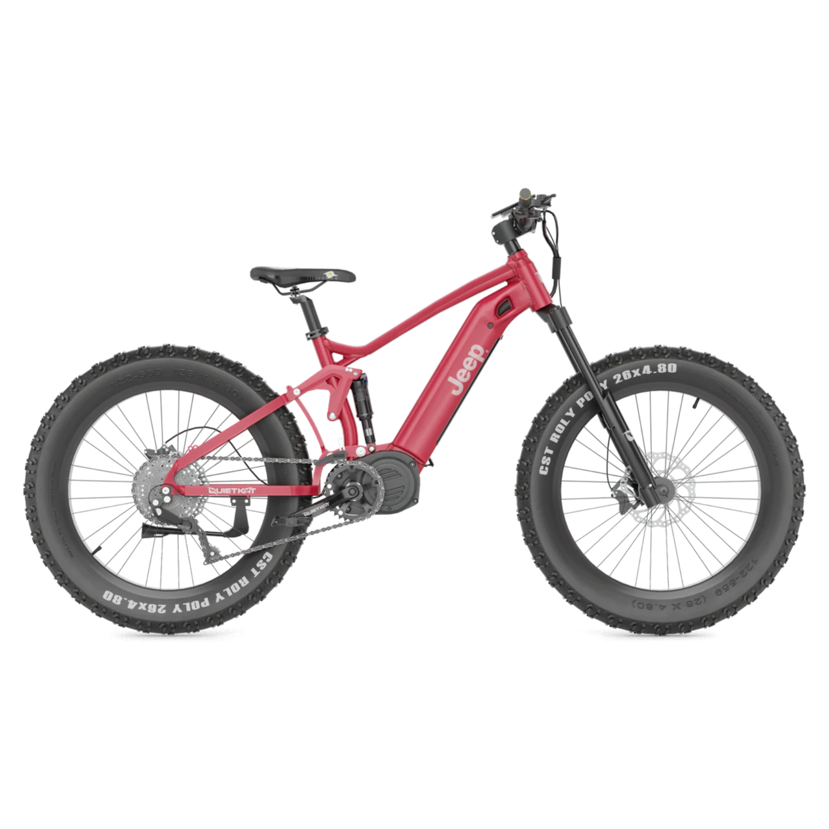 Quietkat Jeep Ebike Ultra Mid Drive Motor Full Suspension Fat Tire Electric Hunting Bike