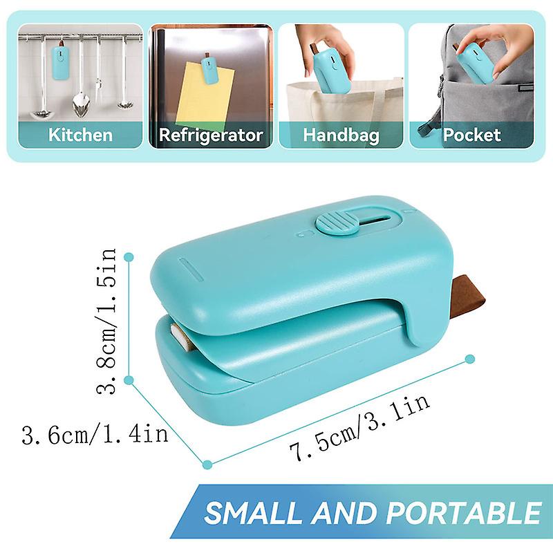 Bag Sealer Handheld Heat Vacuum Sealer Portable Bag Resealer Machine for Plastic Bags Food Storage Snacks Freshness