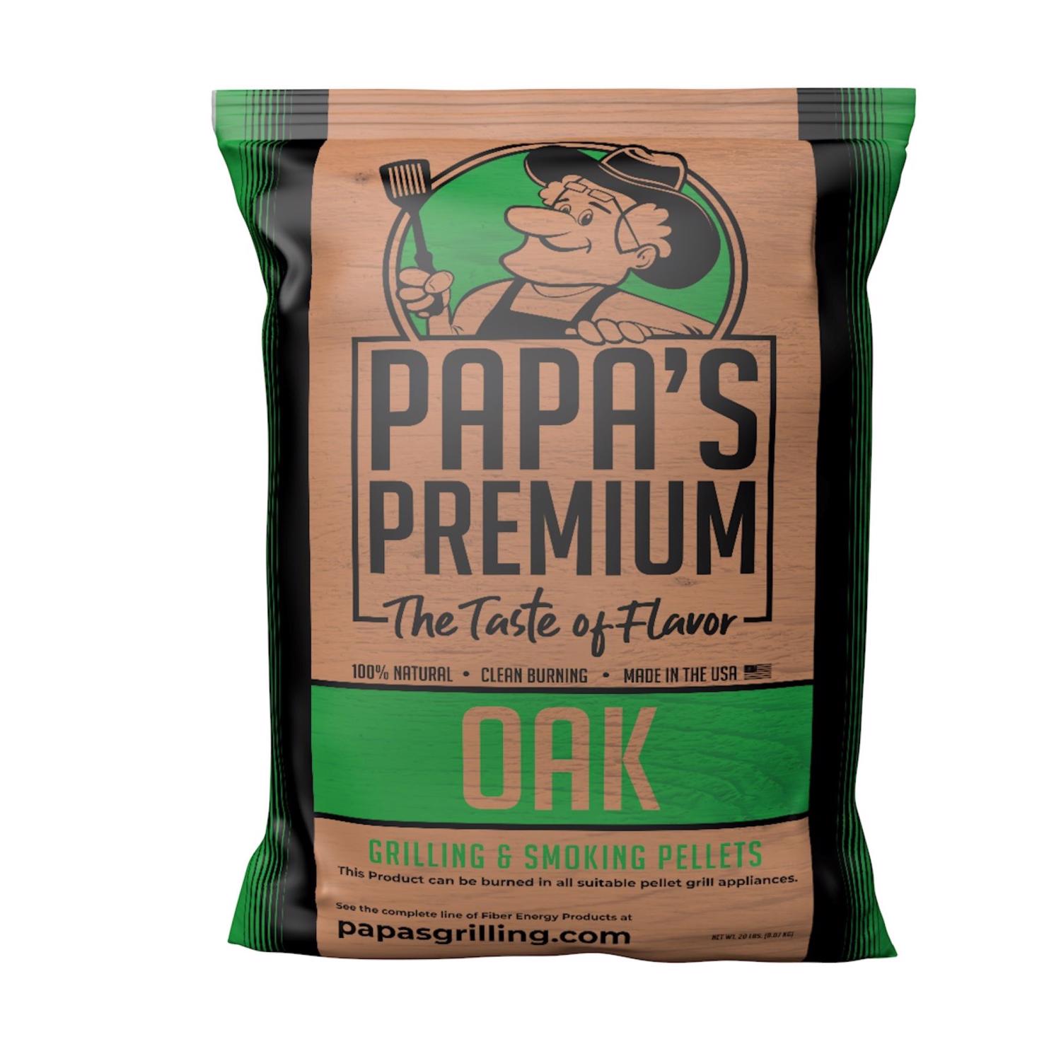 Papas Hardwood Pellets All Natural Oak/Pecan 20 lb