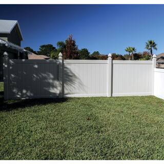 Barrette Outdoor Living Washington 5 ft. H x 6 ft. W White Vinyl Un-Assembled Fence Panel 73014717