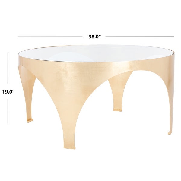 SAFAVIEH Couture Lillia Gold Leaf Coffee Table - 38