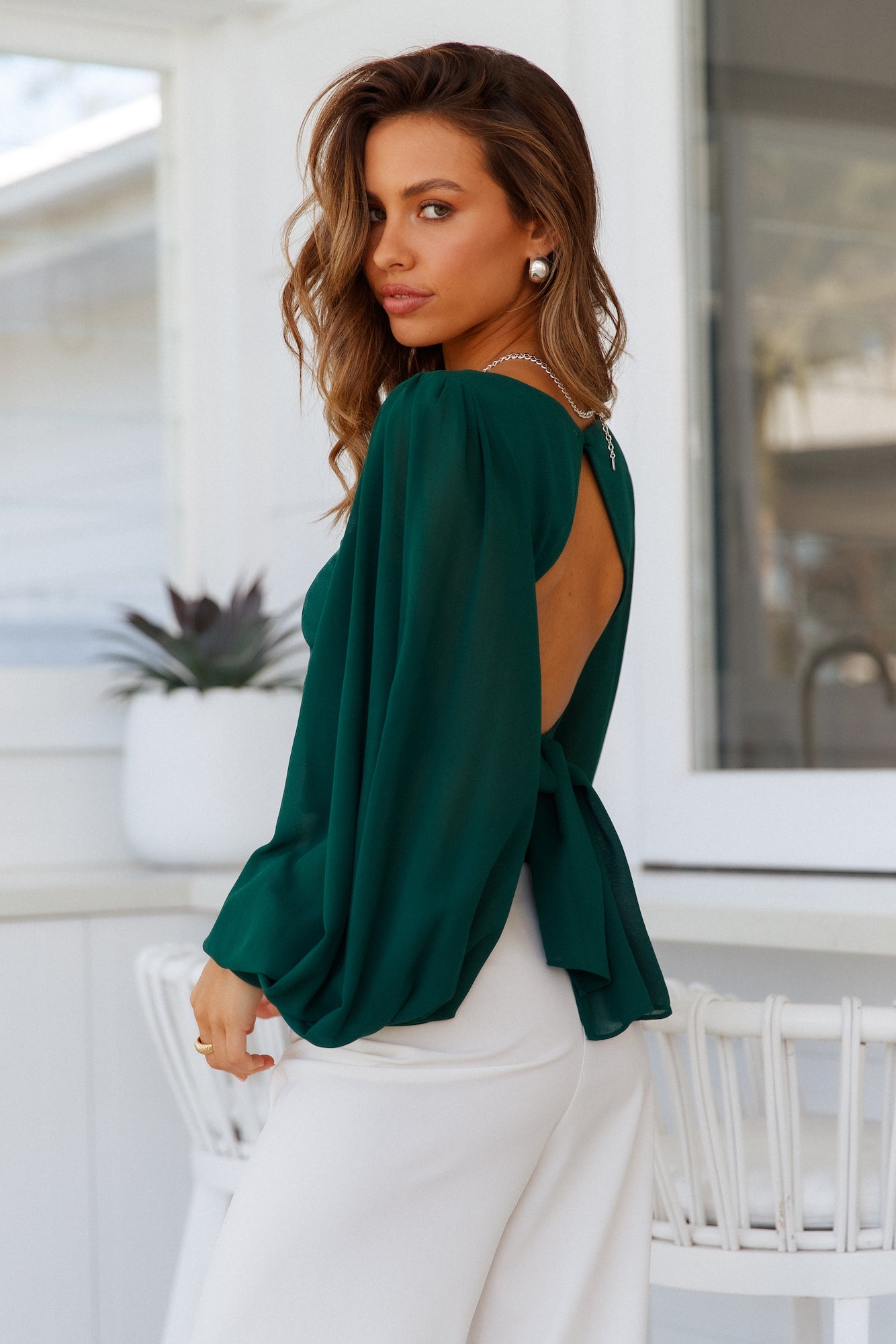 Night Train Crop Top Green