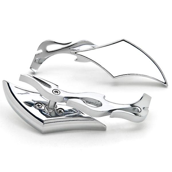 Diamond Twist Custom Chrome Motorcycle Mirrors Compatible with Yamaha Road Star Silverado XV Midnight