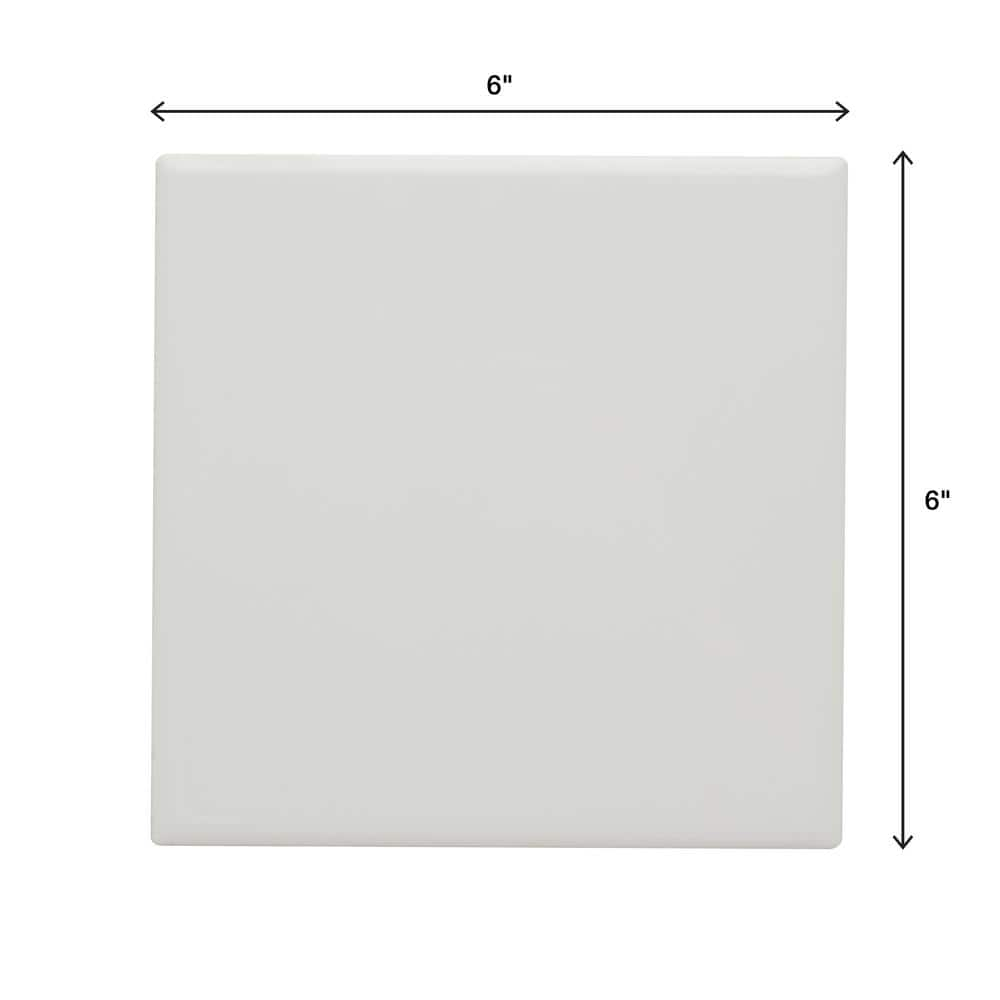 Daltile Restore Bright White 6 in. x 6 in. Ceramic Wall Tile (12.50 sq. ft.case) RE1566HD1P4