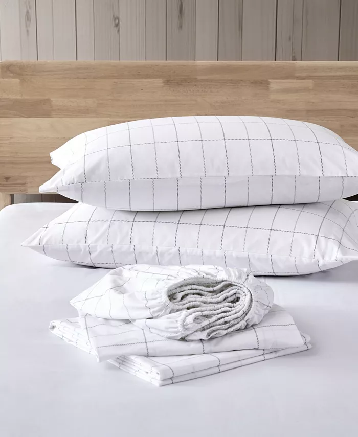 Eddie Bauer Northern Plaid Cotton Percale Sheet Set， Twin， 3 Piece