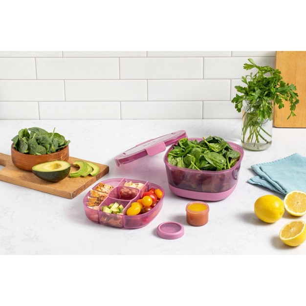 Ello Plastic Salad Food Storage Container Set