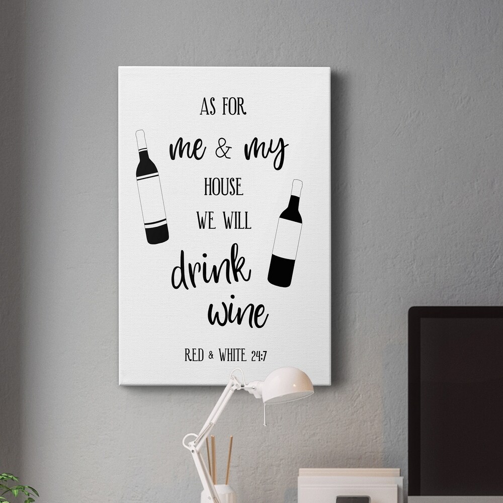 Drink Wine Premium Gallery Wrapped Canvas   Ready to Hang