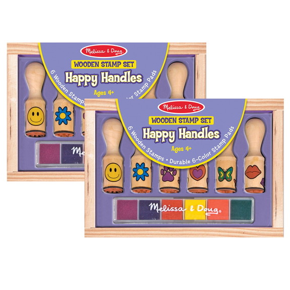 Melissa   Doug LCI2407 2 Happy Handle Stamp Set (2...