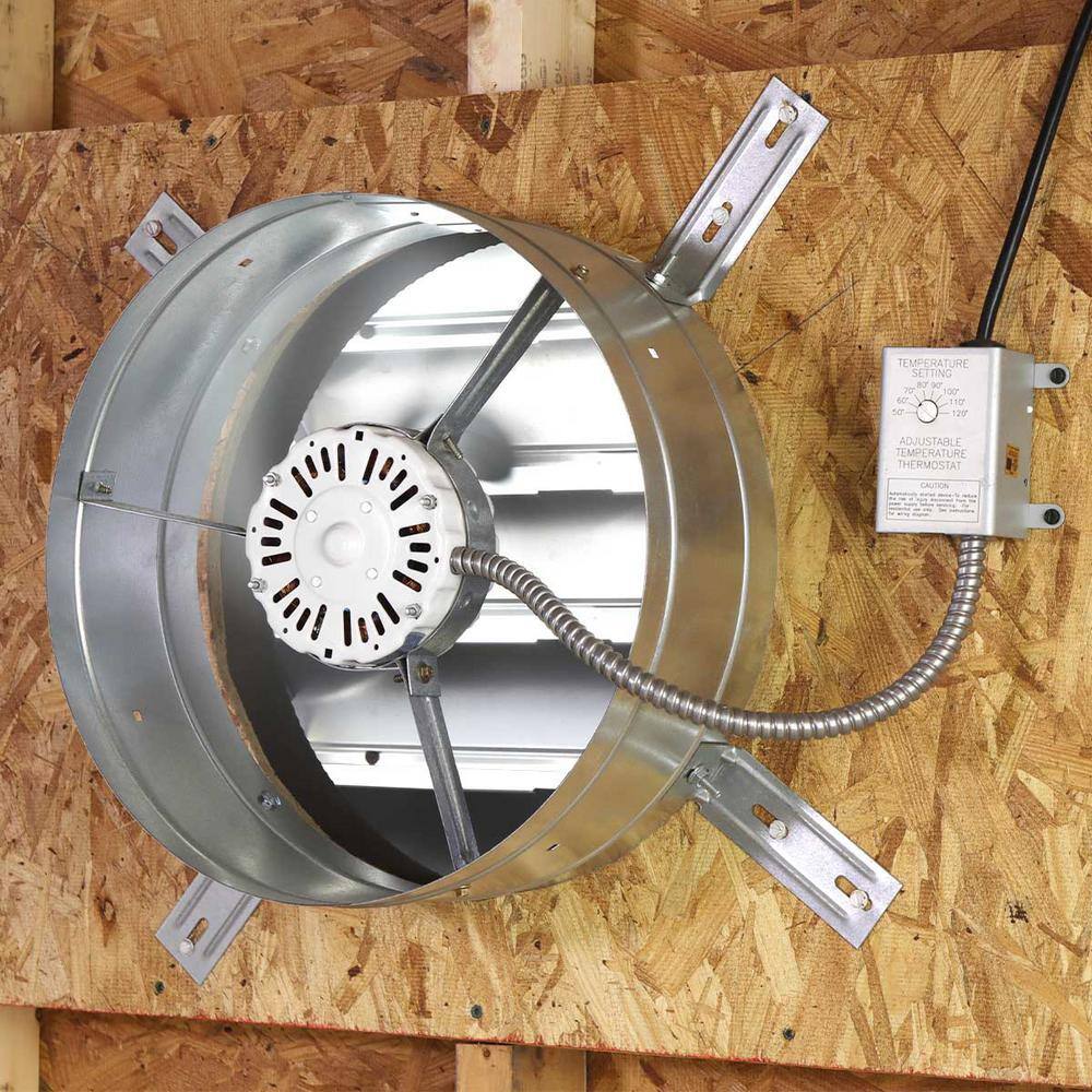 Maxx Air 1600 CFM Mill Electric Powered Gable Mount Electric Attic Fan CX1600UPS