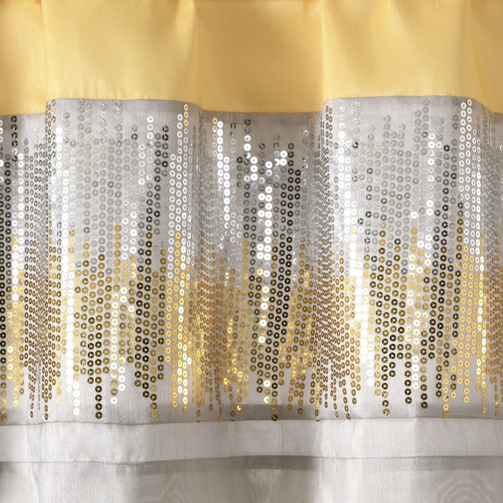 Lush Decor Night Sky Sequins Embroidery Valance   18\