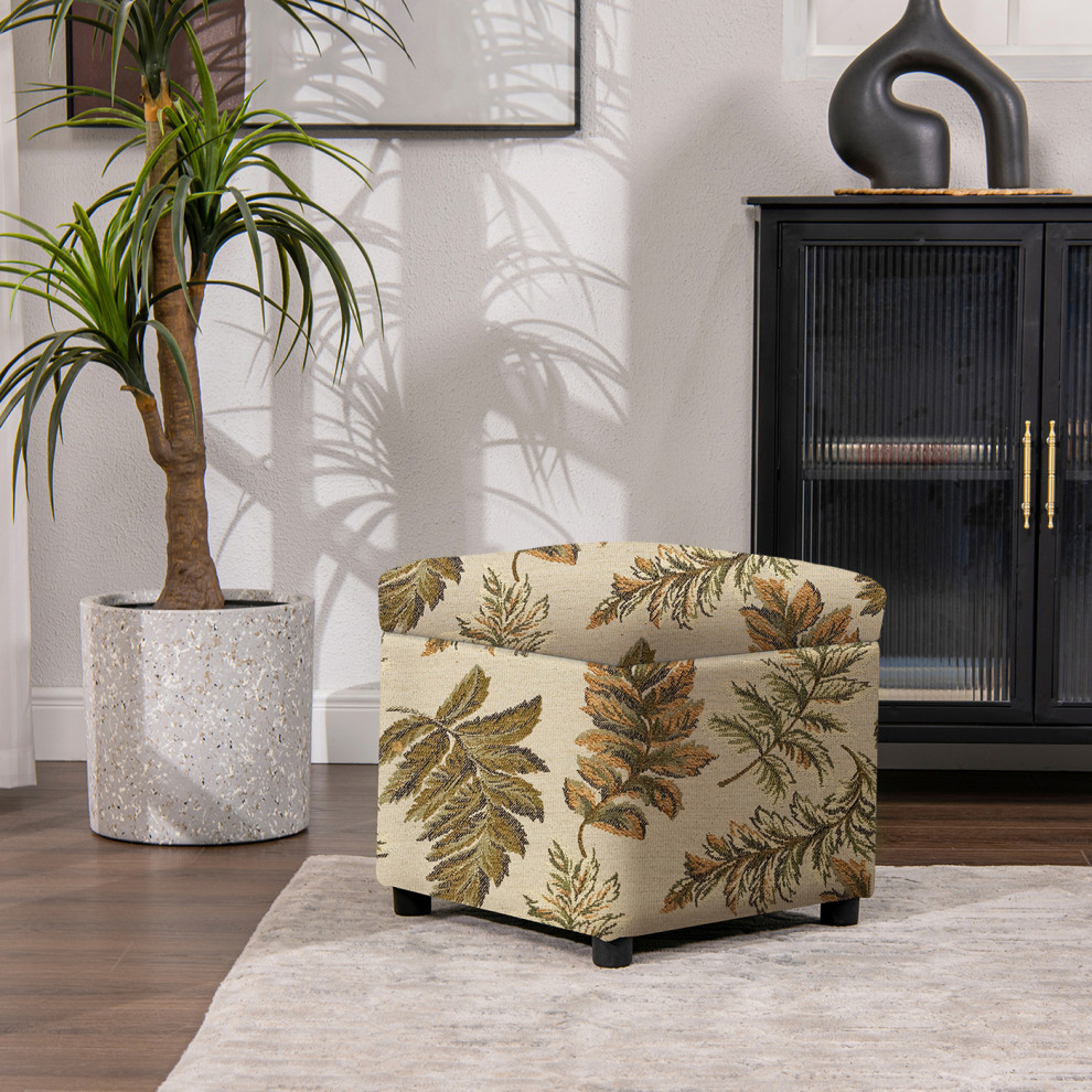 Jacob 18 quotSouthwestern Storage Cube Ottoman   Traditional   Footstools And Ottomans   by Jennifer Taylor Home  Houzz