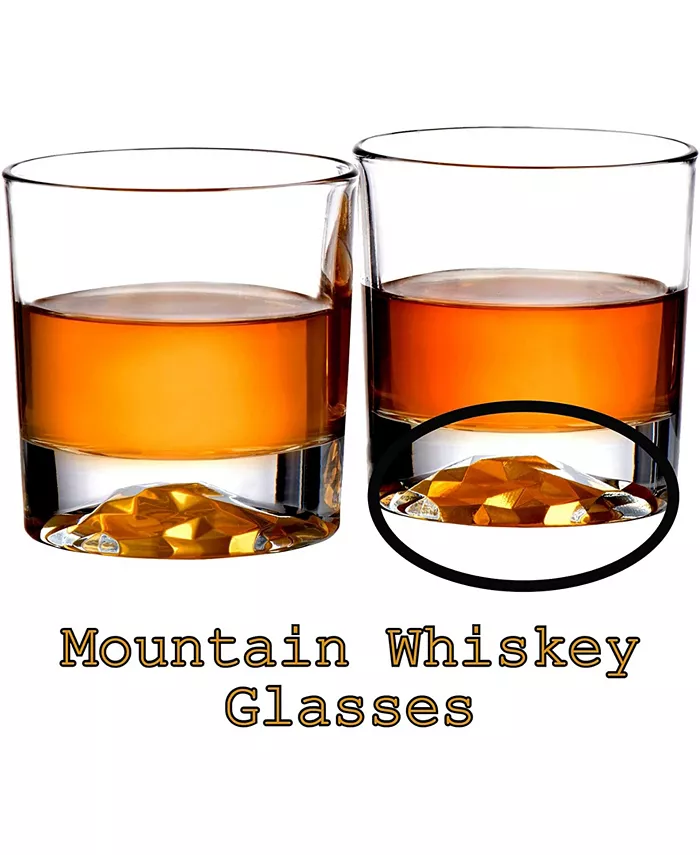 Bezrat Basic Whiskey Decanter with Whiskey Glasses Set of 5