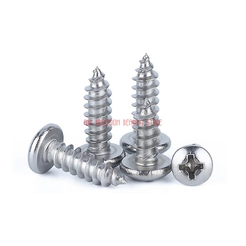 Parafusos Gb846 100pcs 304 Grade M1.7 M2 Stainless Steel Large Round Pan Head Self Tapping Screws / Umbrella Self-tapping Screw