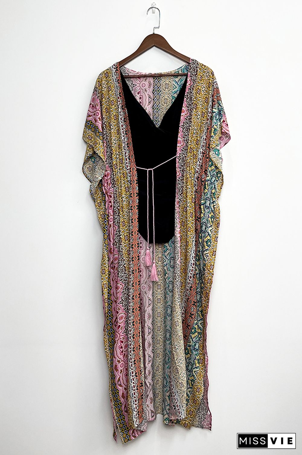 Multicolor Splicing Boho Cover Up