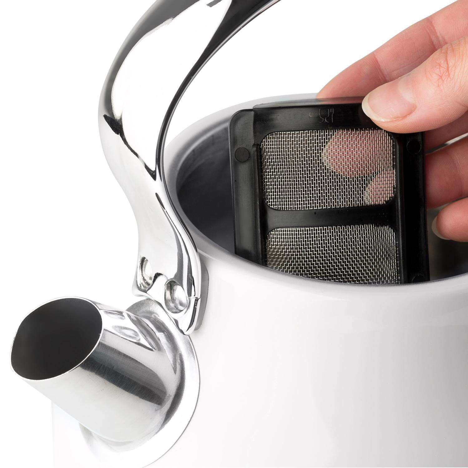 Haden Heritage Ivory Traditional Stainless Steel 1.7 L Electric Tea Kettle