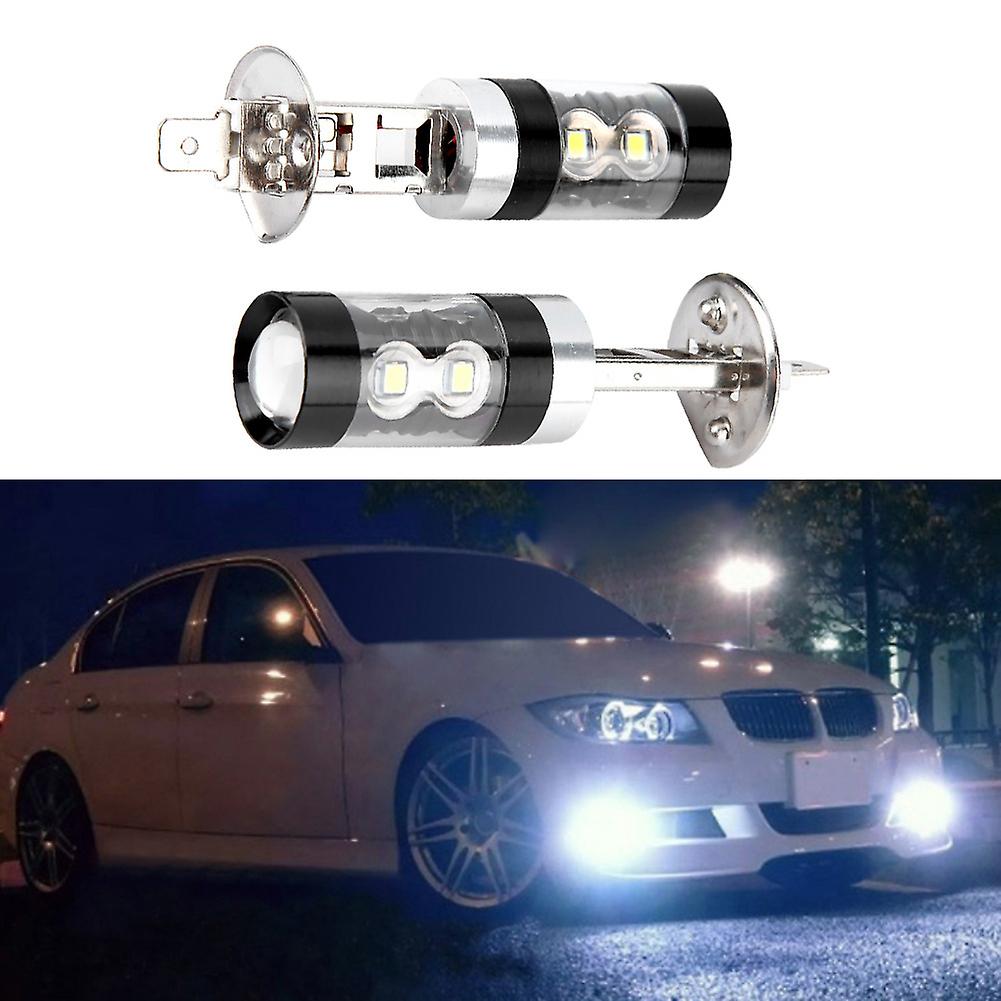 2pcs H1 8000k White 50w Led High Bright Headlight Bulbs Kit Fog Light Car Driving Lamp