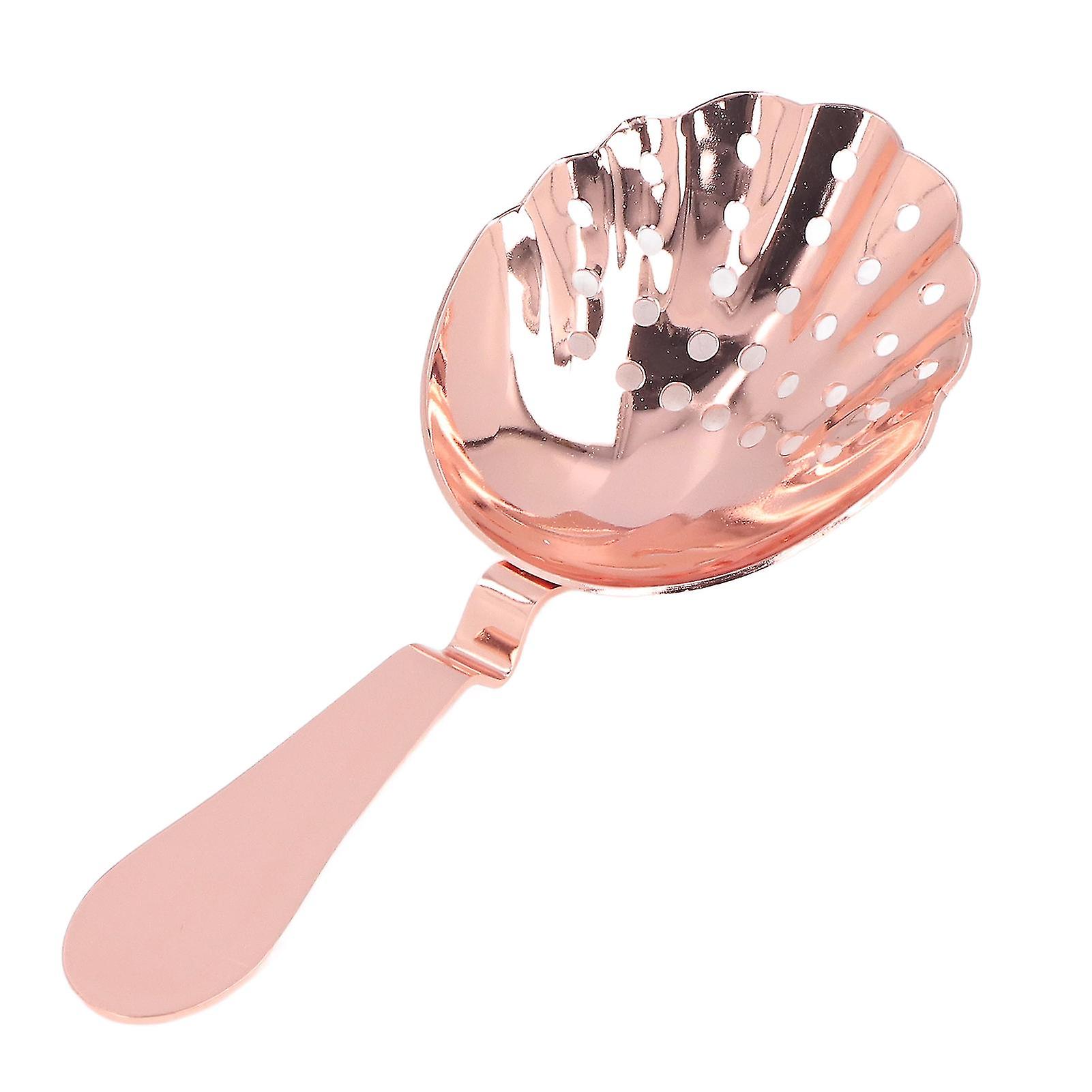 Cocktail Strainer Anti Rust Efficient Filtering Stainless Steel Strainer Bar Tool for Home Mini Bars Clubs Restaurants Rose Gold