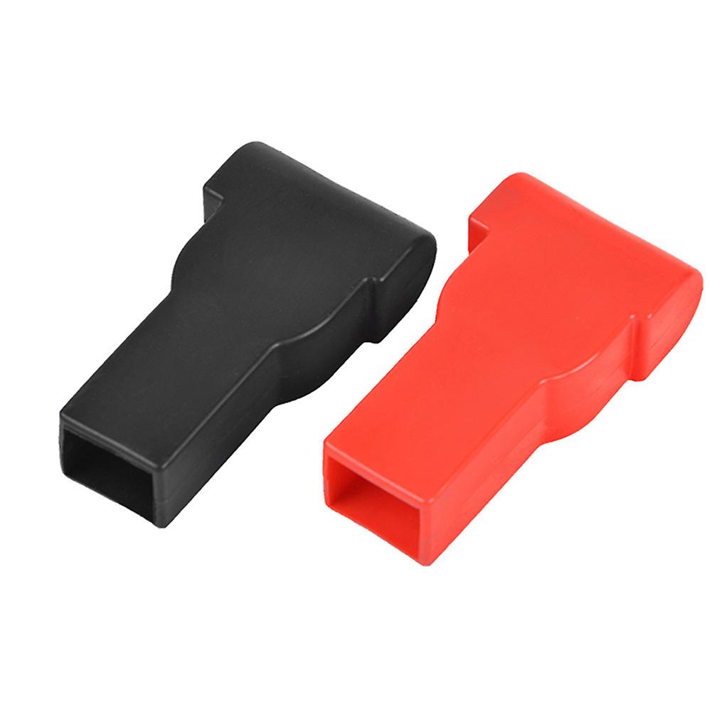 Car Battery Pole Positive And Negative Electrode Protective Cover Battery Pile Head Cover Battery Terminal Protective Cover Red Black